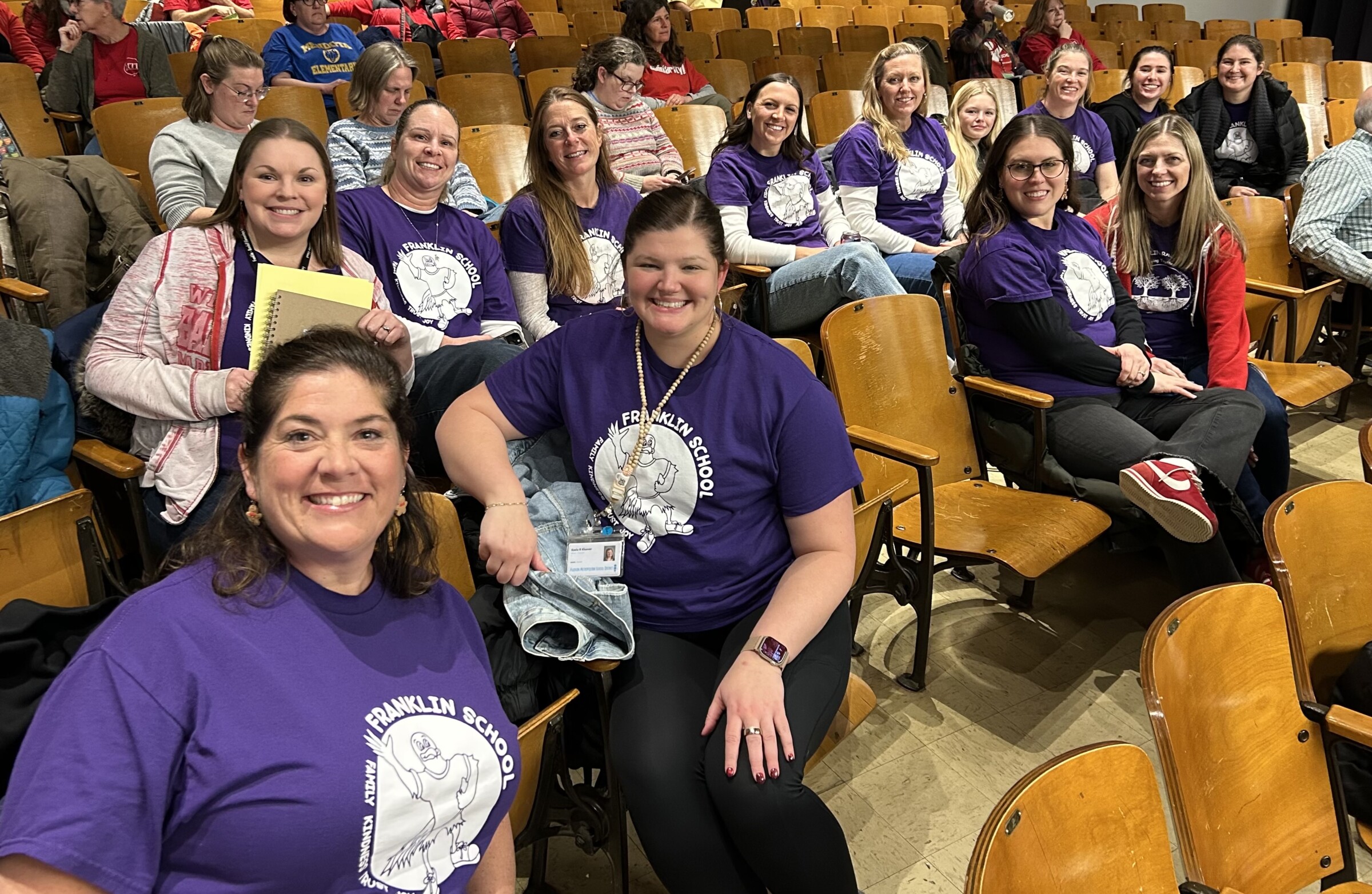 12.15.2025 Franklin Elementary Staff before testifying at BOE meeting
